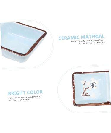 Zerodeko 2 Pcs Seasoning Dish Salad Dressing Container Sauce Plates Food Olive Oil Dipping Bowls Ceramic Dipping Dish Flavor Seasoning Plate Soy Sauce Holder Fruit Ceramics Products Snack - Buy Online on GoSupps.com