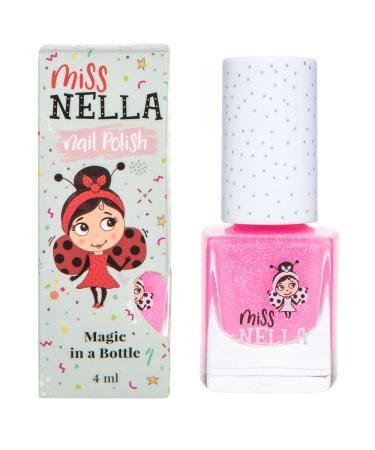 Miss Nella Marshmallow Overload Nail polish especially for children coral glitter peel-off formula non-toxic water-based and odorless