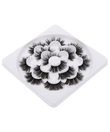 HONMEET 1 Fluffy Natural False Eyelashes Cosmetics Dense Eyelashes Creative Fake Eyelashes Lotus Dish Eyelash Mascara Dense Fiber False Eyelashes Lashes Natural False Eyelashes