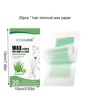 Wax Strips for Body Arms & Legs - Natural Hair Removal for All Skin Types | Women s Green Wax Strips - Buy Online on GoSupps.com