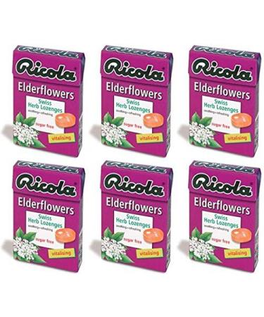 (6 PACK) - Ricola - Elderflower SF Lozenges Box | 45g | 6 PACK BUNDLE by Ricola