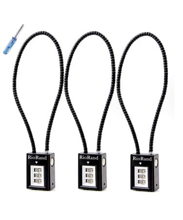 RioRand Trigger Lock 3 Digit Combination 15 Inch Gun Cable Lock 3PCS