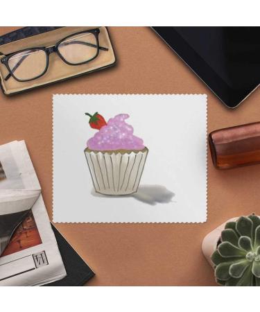 Buy 2x Strawberry Cupcake Microfiber Lens Cleaning Cloths - Perfect for Eyeglasses & Screens | International Shipping Available - Buy Online on GoSupps.com