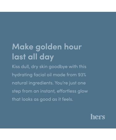 Hers Effortless Glow Face Oil - Anti Aging Facial Oil for Glowing Skin - 1 fl Oz - Buy Online on GoSupps.com