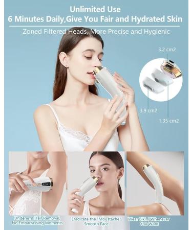 Buy 1 Get 1 Free IPL Hair Removal Device - Full Body Laser with 3 Functions & 6 Energy Levels for Painless Epilation | Infinite Light Pulses for Bikini Line & Face - Buy Online on GoSupps.com