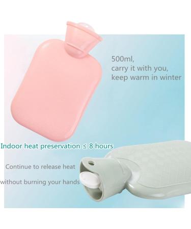 500ML Pink Rubber Hot Water Bottle - Soft & Cozy Heating for Neck Shoulders Back Legs & Waist - International Shipping Available - Buy Online on GoSupps.com