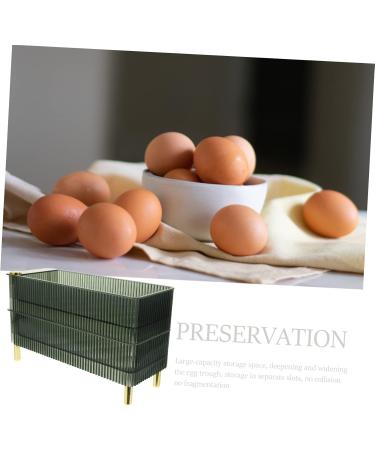 Serving Tray Box Plastic Container Plastic Pallet Fridge Egg Container Multi-Layers Eggs re-usable Green 26.5X16X10CM - Buy Online on GoSupps.com