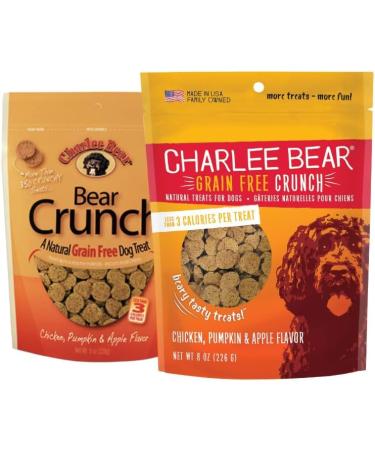 Crunchy Chicken Pumpkin and Apple Flavor Dog Treats - 3 Pack 8 oz Each - Buy Online on GoSupps.com