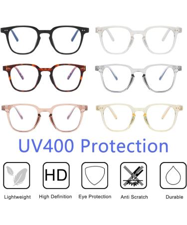 2 Pack Blue Light Blocking Glasses Anti Blue Light Gaming Glasses Retro Fashion Frame Non-Prescription Lens Anti Fatigue Headache Computer Screen Glasses for Women and Men Unisex Round Glasses A2 3pack black+flower+yellow - Buy Online on GoSupps.com