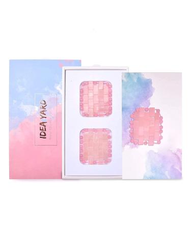 ideayard Rose Quartz Eye Mask Anti Aging Eye - 100% Natural Jade Rose Quartz Cooling Eye Mask Mini Rose
