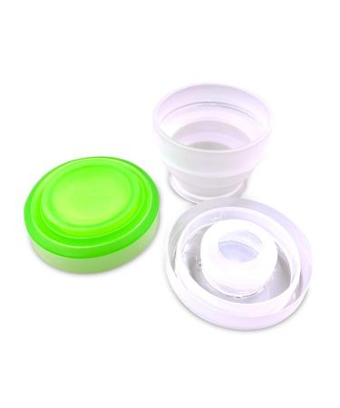 Deke Home 2 Pack Silicone Collapsible Travel Water Cup Portable Camping Cup with Lids Food Grade Mugs Set for Outdoor Drinking. Collapsible Travel Water Cup