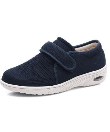 MisFun Diabetic Shoes for Men with Adjustable Closure Diabetic Shoes for Women Lightweight Comfy Plus Fertilizer Widening Mens Diabetic Edema Shoes 7.5 Blue