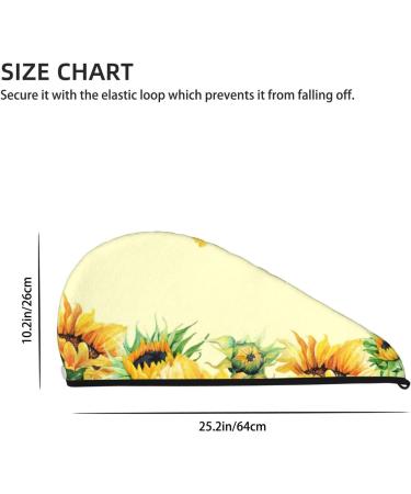 Sunflower Microfiber Hair Towel - Soft Super Absorbent Hair Wrap for Women | Quick Dry Coral Velvet for Long & Curly Hair - Buy Online on GoSupps.com