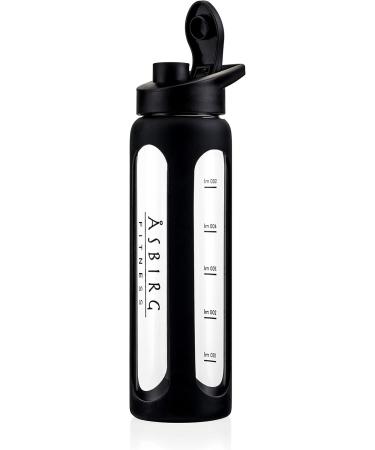 Asbirg Fitness Proteinshaker aus Glas EiweiÃ Shaker Trinkflasche mit Spiralball in Schwarz | Internationaler Versand - Buy Online on GoSupps.com