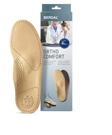 Bergal Ortho Comfort Orthopedic Insoles with Genuine Leather 47 Men Brown