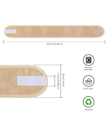 Kinhwa Terry Hair Bands - Adjustable Microfiber Headbands for Makeup Sports & Spa - 3 Pack (65x8 cm) - Buy Online on GoSupps.com