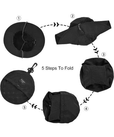 FEICUI Quick Dry UV Protection Bucket Hat - Black | Men Women Outdoor Boonie Hat - Buy Online on GoSupps.com