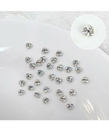 FEIlei 10Pcs Flatback Glass Nails Rhinestones Nail Art Decoration Manicure Accessory - Buy Online on GoSupps.com