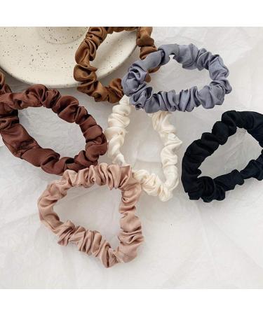 DMSUO 6 x Elastic Silk Satin Hair Ties - Luxurious Scrunchies & Ponytail Holders for Perfect Hairstyles | Shop Worldwide! - Buy Online on GoSupps.com