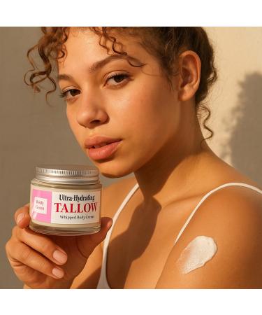 Nature Skin Shop Whipped Tallow Body Cream - Four Ounces - Intense Moisturizer for Dry Sensitive & Compromised Skin - with Grass-Fed Tallow - Buy Online on GoSupps.com