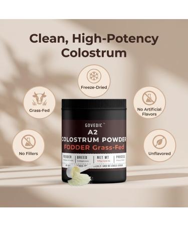 Govedic Bovine Colostrum Powder for Adults 40%+ IgG Grass-Fed Immune & Gut Support Unflavored High-Potency Colostrum Powder Supplement for Digestive Health Recovery & Daily Wellness | 50 Servings - Buy Online on GoSupps.com