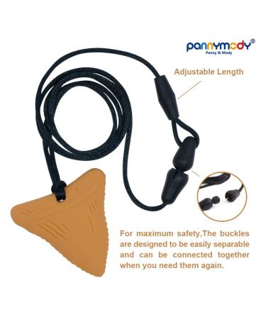 Panny & Mody 3 Pack Shark Tooth Sensory Chew Necklace for Kids - Teething & Autism Chewy Teether Pendant - Silicone Oral Sensory Jewelry - Boys and Girls (Black, Beige, Pearl) - Buy Online on GoSupps.com