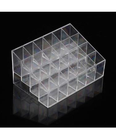CHICIRIS Makeup Organizer Clear Trapezoidal Grid Lipstick Holder Clear Crystal Box for Ladies Used for Nail Polish Lipstick and Other Cosmetics - Buy Online on GoSupps.com