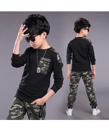 AMhomely Baby Boy Romper Sale: Camo Tracksuit 2PCS Outfit Set, 2-3 Years - Black - Buy Online on GoSupps.com