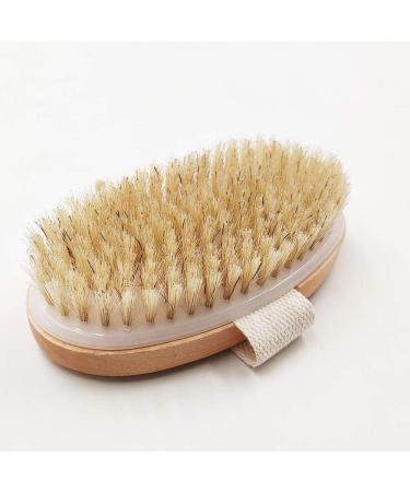 Hyshina Dry Skin Body Brush - Natural Bristle for Healthier Skin, Cellulite Treatment, and Improved Lymphatic Functions - Buy Online on GoSupps.com