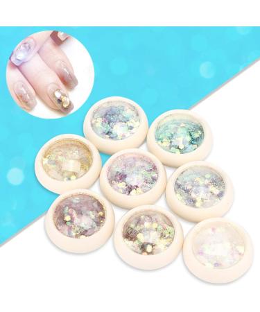 Nail Art Sequins Easy To Apply Nail Art Decoration Bright And Beautiful Easy To Carry Wonderful Nail Art Salon Shop for Home - Buy Online on GoSupps.com