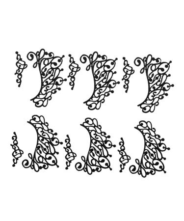 DOITOOL Glitter Eyeshadow 3 Pairs Lace Eyeliner Stickers Eyeshadow Halloween Web Face Sticker Pride Eye Liner Stickers Make up