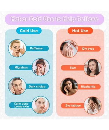 ACWOO Cooling Gel Beads Eye Mask for Puffy Eyes - Hot/Cold Therapy for Migraine Relief, Dark Circles, Dry Eyes - Reusable, Purple - Buy Online on GoSupps.com