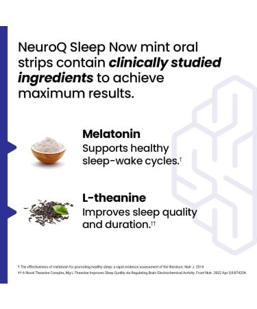 LifeSeasons NeuroQ Sleep Now - Natural Sleep Support Supplement - Maintain Healthy Sleep Cycles & Brain Function - Melatonin & L-Theanine - Non-Habit Forming - 30 Mint Oral Strips - Buy Online on GoSupps.com