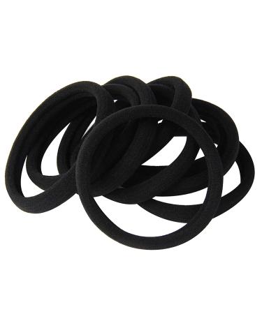 20 PCS Large Black Hair Ties for Thick Hair - Stretchy Ponytail Holders for Braids - 5cm Diameter, 1cm Width - Men, Women, Girls - Buy Online on GoSupps.com
