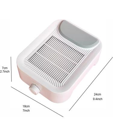 Powerful Nail Dust Collector Rechargeable and portable 60w Multifunctional Suction Fan for Acrylic Gel Nails Polishing Adjustable suction Quiet suitable for hair salon Connect the power supply - Buy Online on GoSupps.com