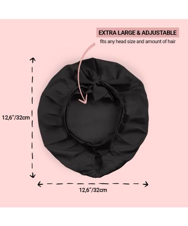 Premium Mulberry Silk Bonnet - Adjustable & Breathable Sleep Cap for Curly Hair - Buy Online on GoSupps.com
