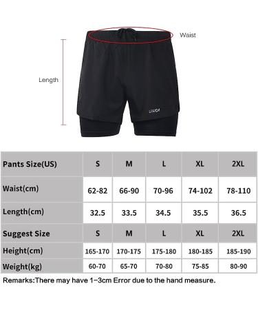 Lixada Men's 2-in-1 Running Shorts - Quick Drying & Breathable - Black Large - Buy Online on GoSupps.com