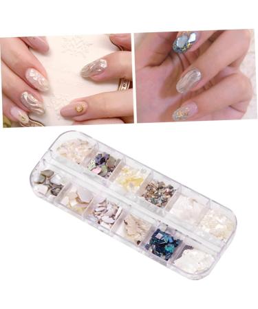 FRCOLOR Storage Box sequin outfit kit de manicura sequin suit nail nail decoration nail Jewelry kit nail nail Accessories manicure semicircle shell Storage Boxes - Buy Online on GoSupps.com
