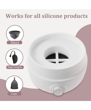 Menstrual Cup Sterilizer: 3-in-1 Steamer - Cleans, Dries, and Stores | Leak-Free & 99.9% Clean | Suitable for All Menstrual Cup Styles | White - Buy Online on GoSupps.com