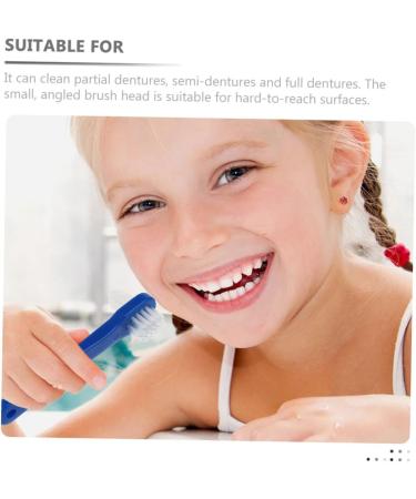 Gatuida Double-Headed Toothbrush Set - 4 Pieces Denture & Braces Cleaning Brushes for False Teeth - Efficient Double-Sided Care - Buy Online on GoSupps.com