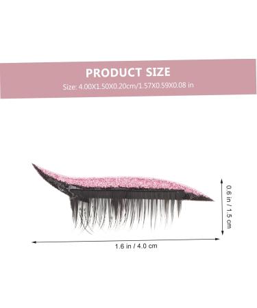 HAPINARY 4 Pairs SelfAdhesive Temporary False Eyelashes For Women Eyeliner Decal Night Carnival Cosplay Halloween Birthdays 4x15cm Pink - Buy Online on GoSupps.com