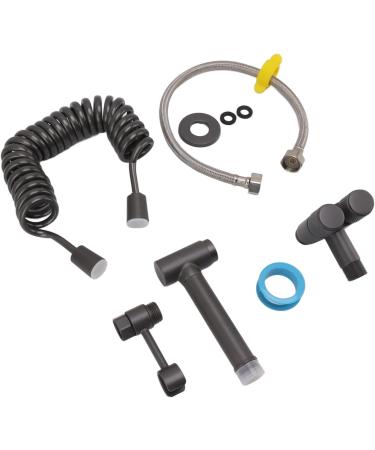 Hand Toilet Sprayer Kit - Brass Bidet Attachment for Home Bathroom | WC Bidet Sprayer with Hose - Gray - Buy Online on GoSupps.com