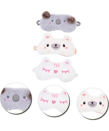 FRCOLOR 3pcs Plush Eye Masks - Cute Sleeping Eye Shades for Party Supplies & Travel | Block Out Light with Stylish Cotton Goggles - Buy Online on GoSupps.com