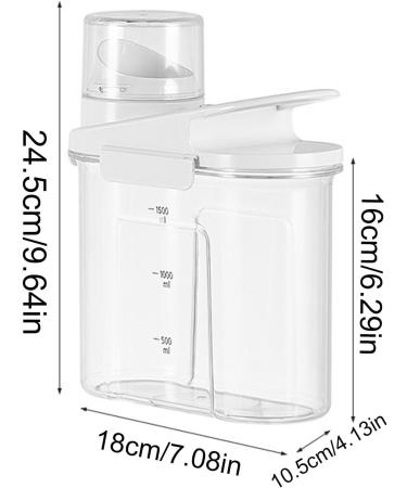 Laundry Detergent Dispenser | Scent Booster Beads Organizers Laundry Room Organization Multifunctional Storage Box with Lid for Organizing Beads & More White M - Buy Online on GoSupps.com