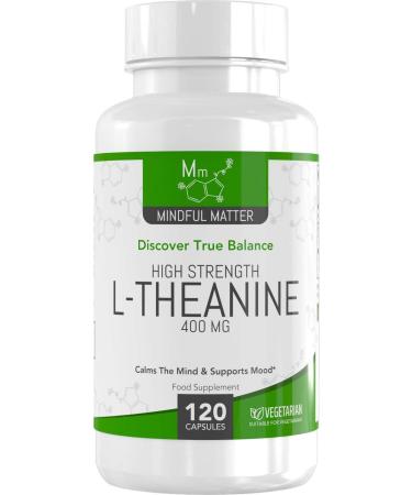 MM L Theanine | 120 Theanine Green Tea Capsules - High Content Green Tea Extract Providing 400mg of L-Theanine per Serving | Non-GMO Gluten Free | Made in the UK - Buy Online on GoSupps.com