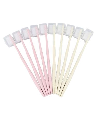 Toothbrush Set 10 Pieces Toothbrush with Toothbrush Covers Soft Cleaning Bristles Adult Toothbrush for Men and Women