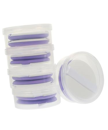 POPETPOP 5 Sets Puff Round Sponges for Foundation Puffs for Foundation Puffs Mineral Makeup Loose Powder Makeup Pads Miss Hydrophilic Non-latex Absorb Water Purple Beauty Powder