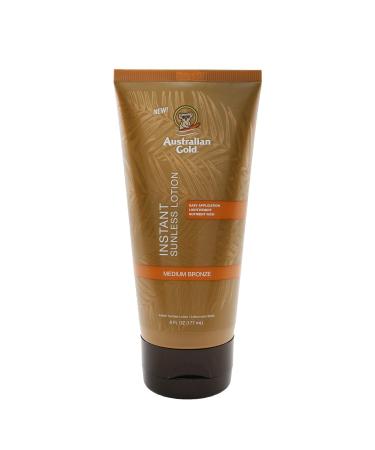 Australian Gold Instant Sunless Tanning Lotion, 6 Ounce | Rich Bronze Color with Fade Defy Technology | Energizes & Softens Skin | New Packaging Same Formula Instant Sunless Lotion