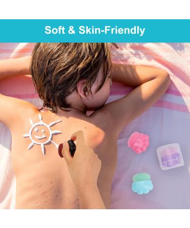 WALLFID 4PCS Sunscreen Applicator for Kids - Sun Lotion Brush with Protective Case & Caps | Perfect for Easy Sun Cream Application - Buy Online on GoSupps.com