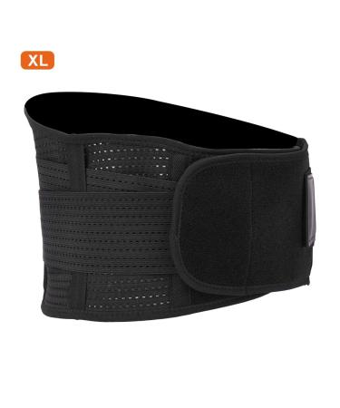 High Air Permeability Lumbar Support Belt | Breathable Waist Brace for Men & Women - Stabilizing Back Pad (LXL Black - Buy Online on GoSupps.com